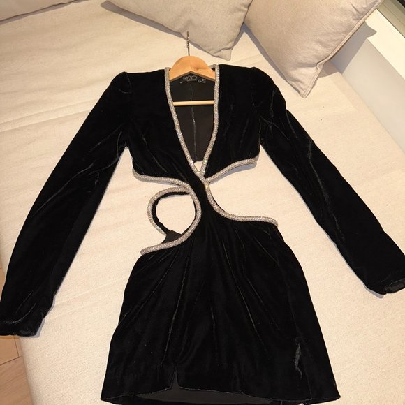 PATBO -  Cutout Mini Dress In Black - Picture 8 of 10